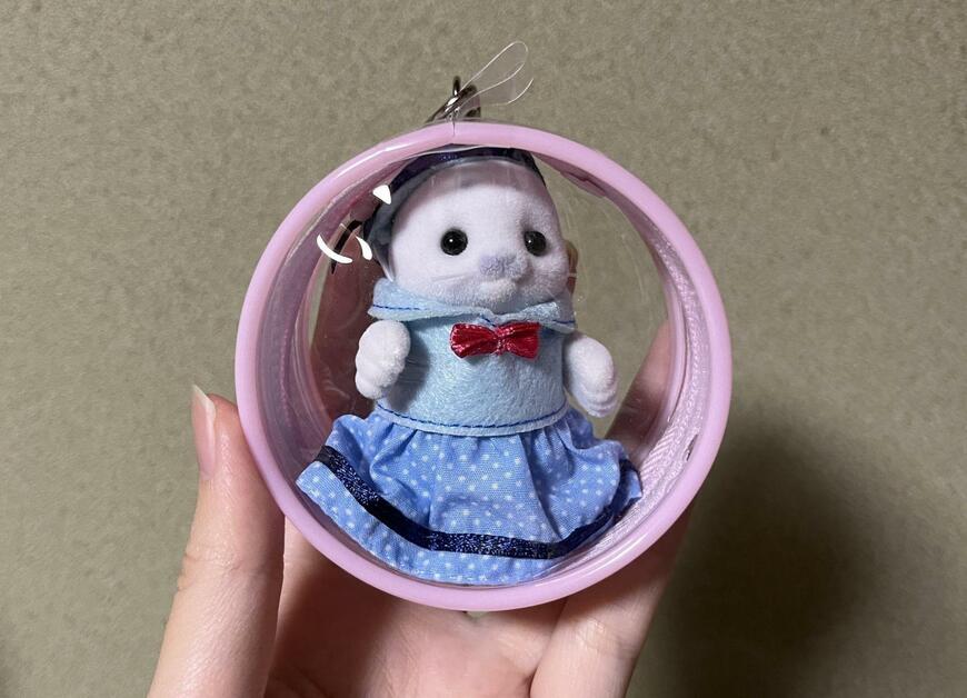 ダイソー、丸形ポーチ（ピンク、パープル）