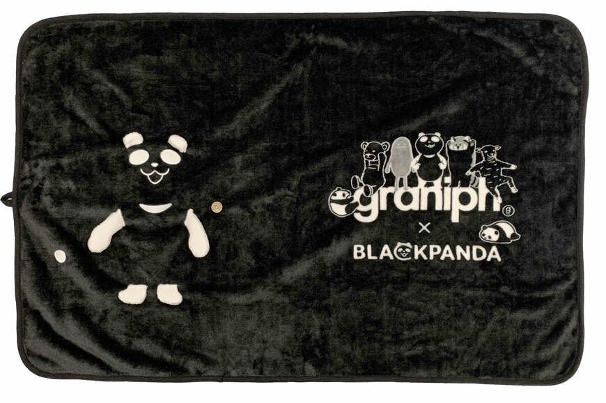 株式会社オンワードコーポレートデザイン グラニフコラボ ブラックパンダ ぬいぐるみブランケット