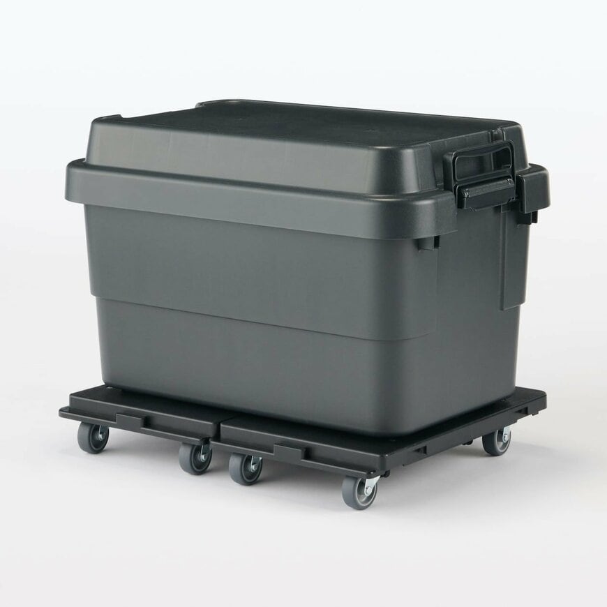 無印良品公式　縦にも横にも連結できる再生ポリプロピレン入り平台車