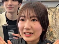 キャップに合う髪型を希望する女性「カラーしていないのに雰囲気が変わった」と驚きの笑顔