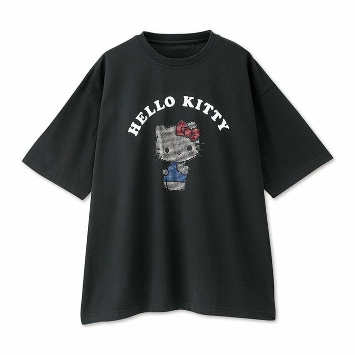 キティちゃんのシルエットがラインストーンで表現されています