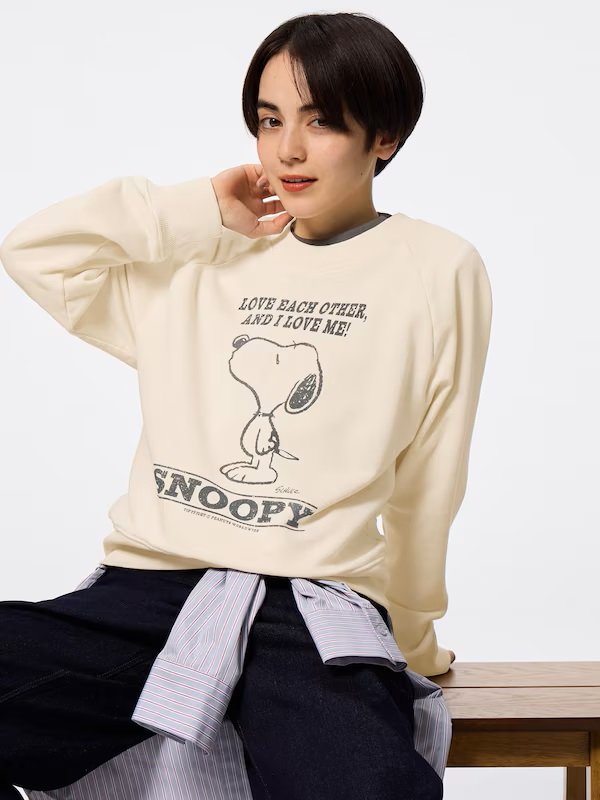 グラフィックスウェットプルオーバー Peanuts カラー: 30 NATURAL