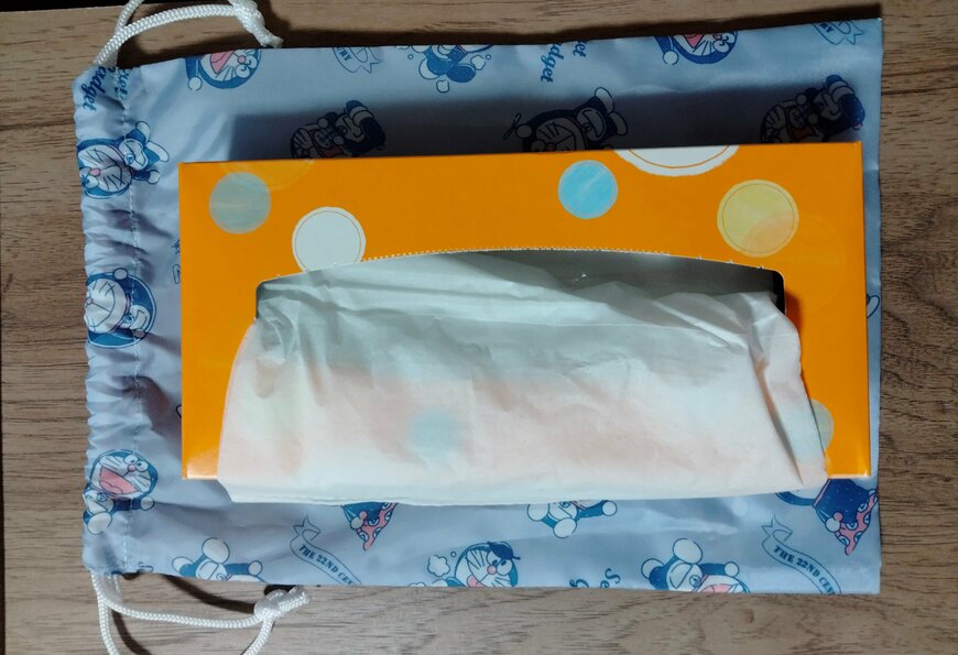 筆者撮影（ダイソー、巾着 D/R ひみつ道具）