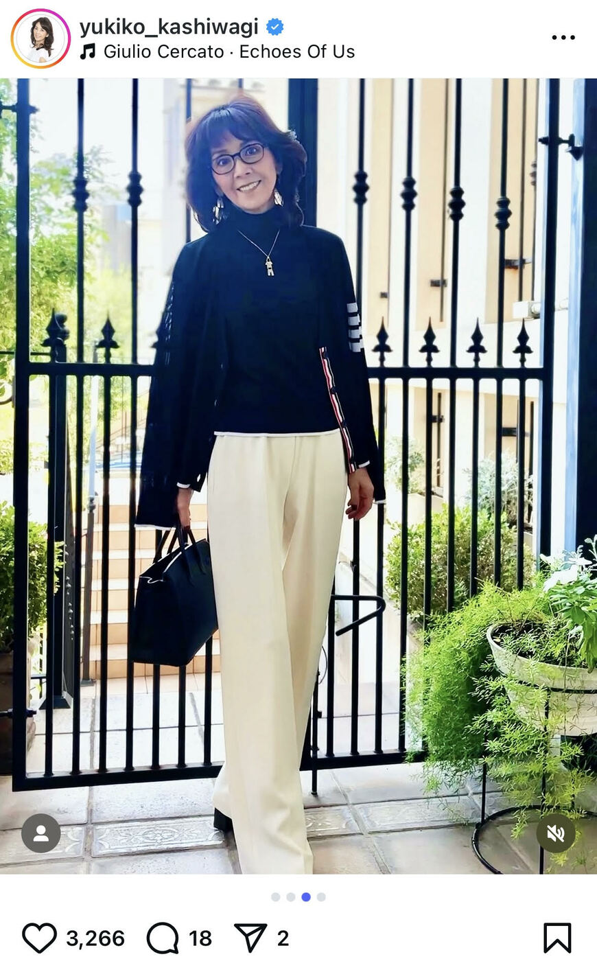 出所：柏木由紀子のInstagram（＠yukiko_kashiwagi）参照日：2025年10月17日