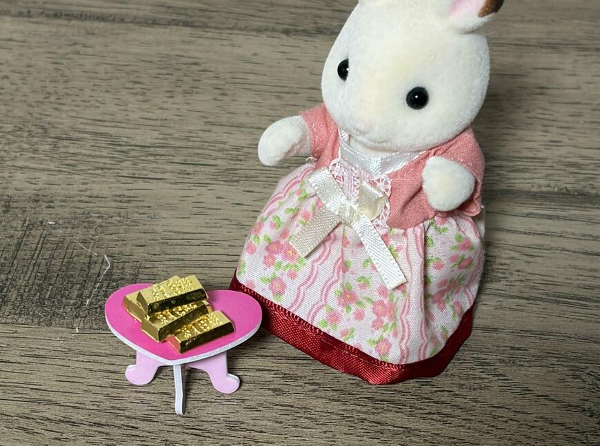 筆者撮影（セリア、ぬい用 金塊 6P）