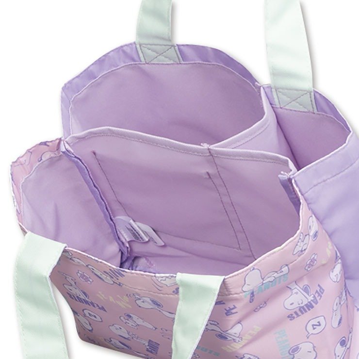 出所：しまむら 公式オンラインストア チャーム付きミニトート　(PEANUTS)・ライトピンク 310