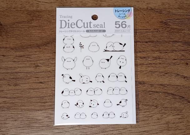 出所：筆者撮影（セリア、トレーシングダイカットシール もふもふばーど56片）