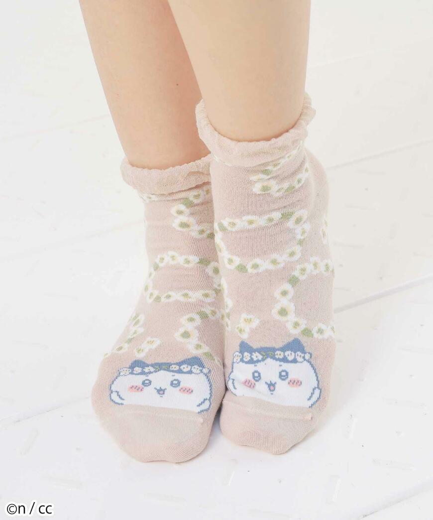 ハニーズ　ちいかわ／花柄ソックス