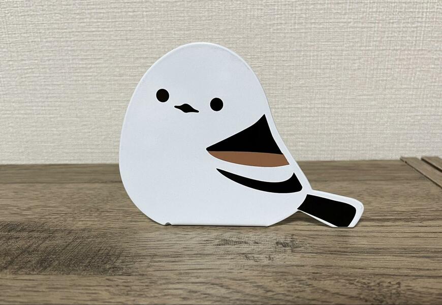 セリア、雪の妖精 スチールブックスタンド、横向きデザイン、筆者撮影の商品画像