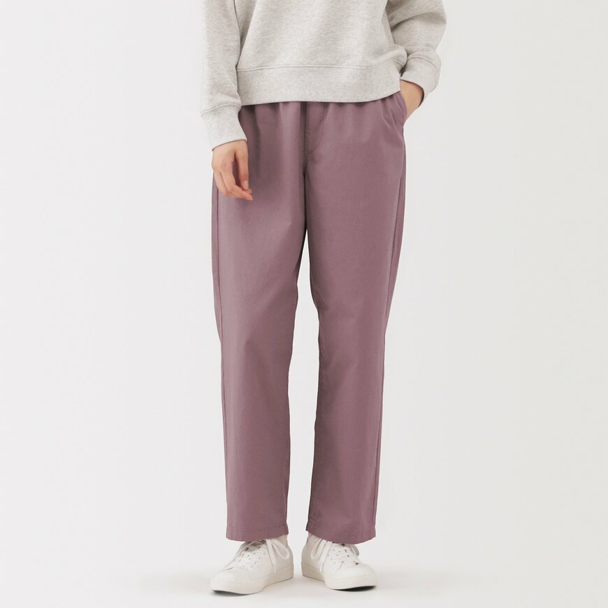 無印良品公式　婦人　洗いざらし　コットンイージーテーパードパンツの画像