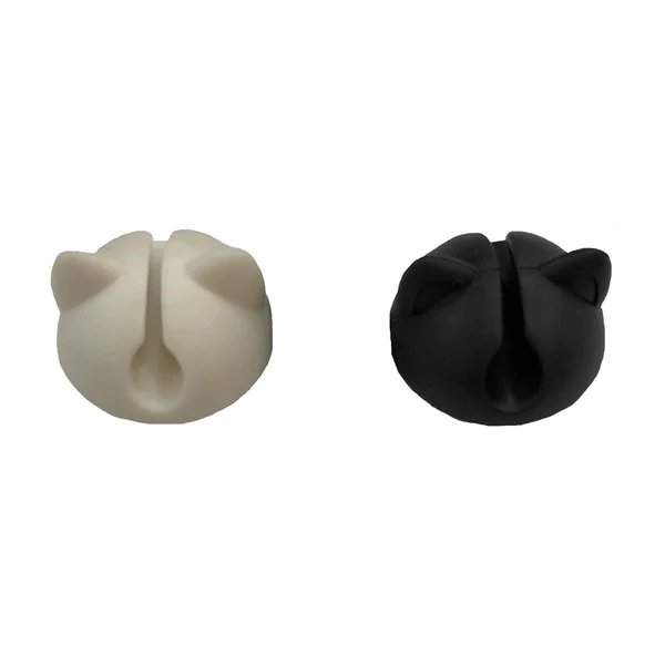 ダイソー〈ケーブルホルダー（ネコ型、４個）〉商品画像