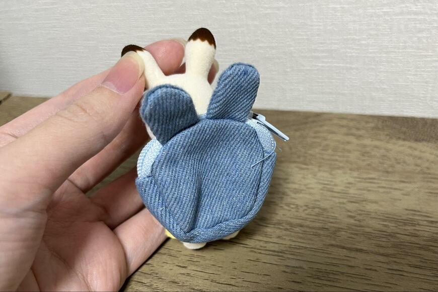 セリア、ぬいぐるみ小物 アニマルリュック デニム商品使用例画像