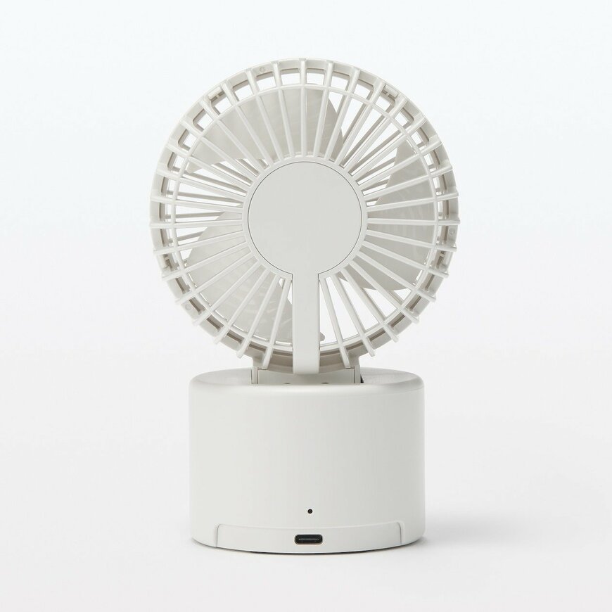 出所：無印良品公式　首振り機能付き　コードレスデスクファン