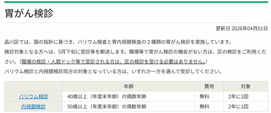 胃がん健診