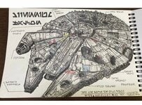 中3息子が下書きなしで描いた『スター・ウォーズ』 緻密に仕上がったイラストにびっくり「天才…！」