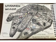 中3息子が下書きなしで描いた『スター・ウォーズ』 緻密に仕上がったイラストにびっくり「天才…！」