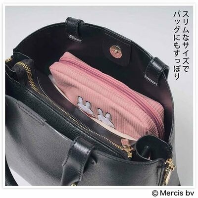 ミッフィー刺繍入りコーデュロイポーチ