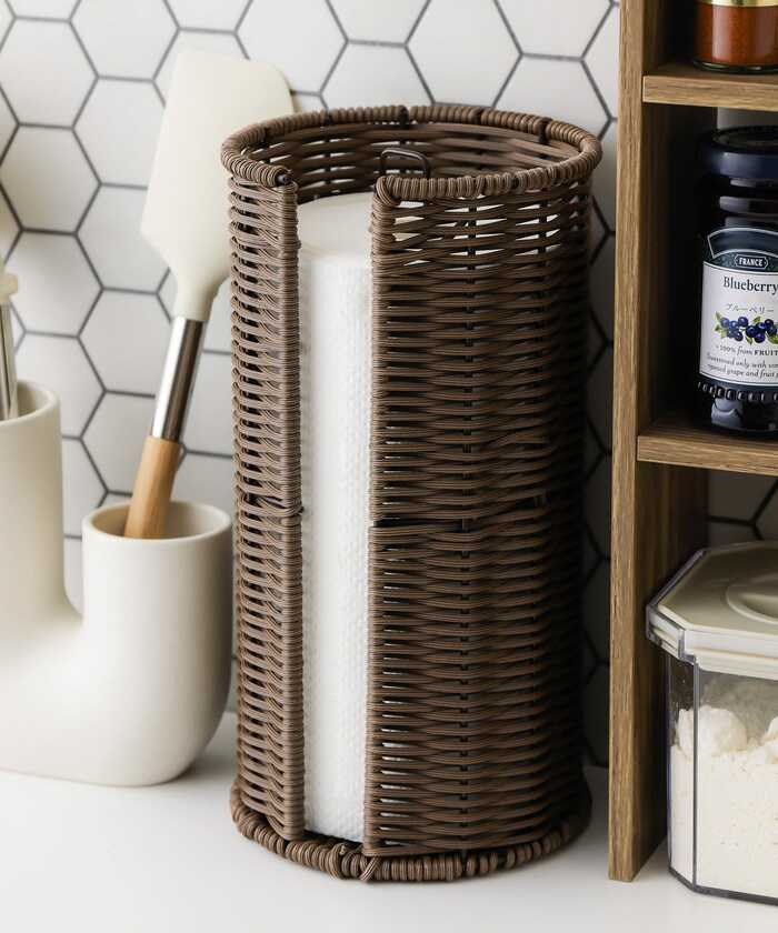 ほこりや油はねから守ってくれるペーパーホルダー