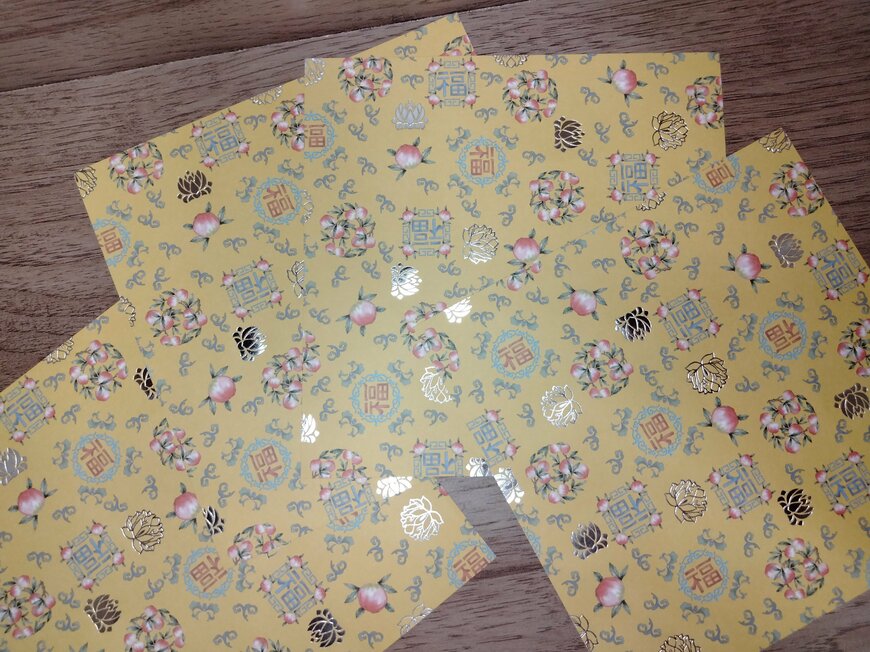 筆者撮影（セリア、チャイナパターンデザインペーパー）