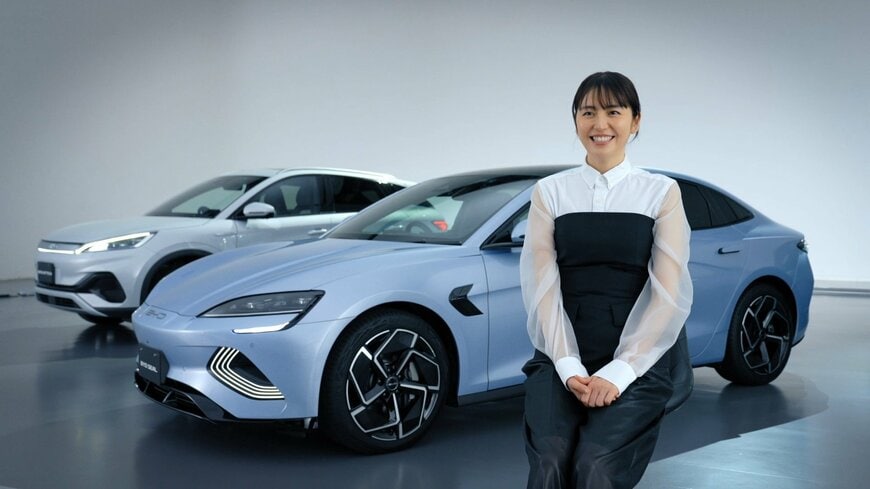 出所：ビーワイディージャパン株式会社「長澤まさみさん、ジャンプや360度回転する車両に驚きの連続　最先端テクノロジーに『知るほど！ありかも、BYD！』　BYD新TV CM、2024年11月29日（金）より全国で放映開始」
