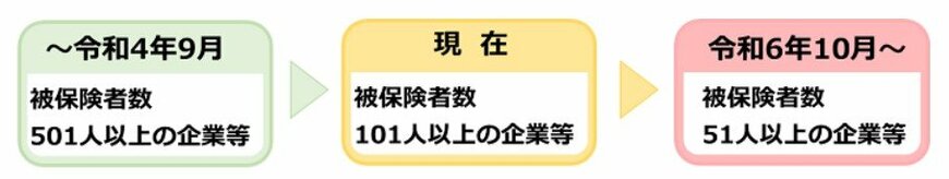 出所：日本年金機構「短時間労働者に対する健康保険・厚生年金保険の適用の拡大」