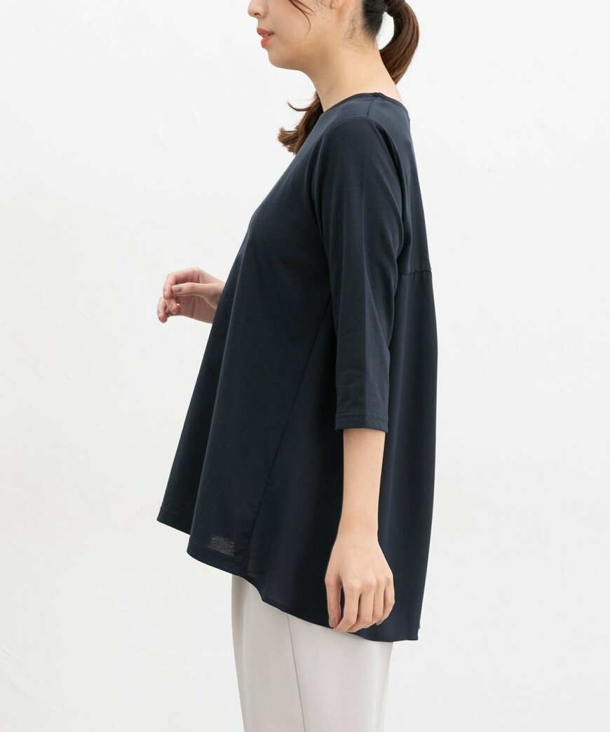 ハニーズ公式 7分異素材使いチュニック