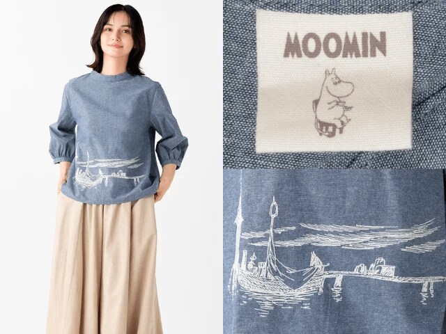 イオンスタイルオンライン公式　ムーミンパネル刺繍ブラウス　画像