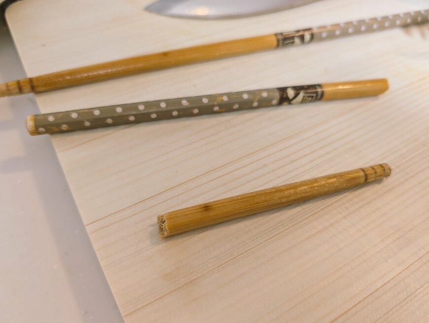 間違えて折ってしまった菜箸