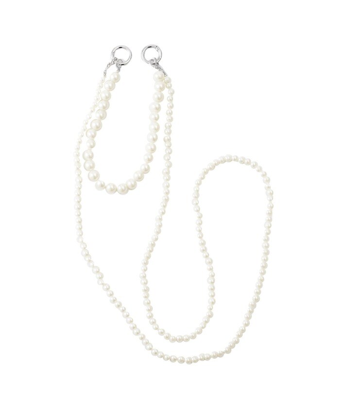 2wayパールスマホストラップ