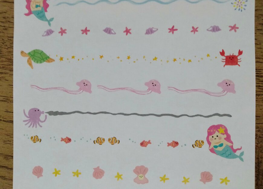 筆者撮影（セリア、レターセット おたのしみ箋）