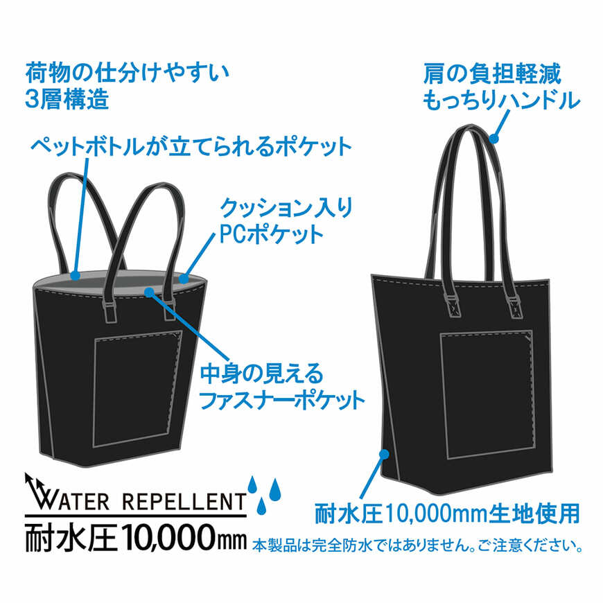 出所：ワークマン公式 型くずれしにくいビジネストート