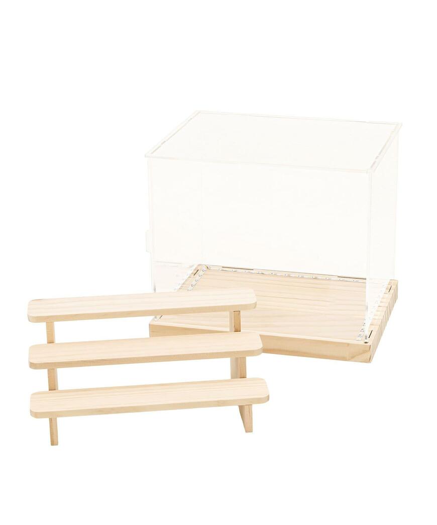 3COINS LED付きアクリルディスプレイBOX／カプセルトイコレクション