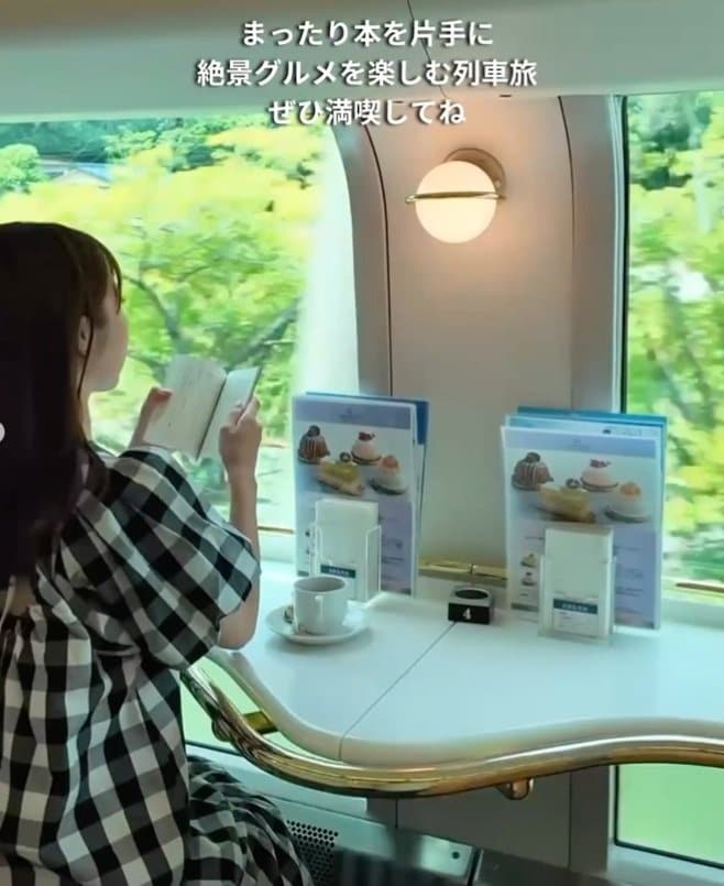まったり本を片手に絶景グルメの列車旅