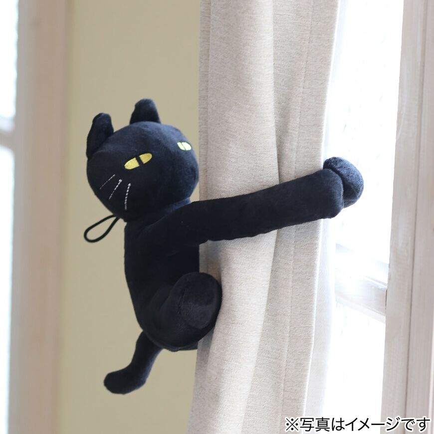 ニトリ公式 【デコホーム商品】ティッシュケース(デコネコ24 ブラック)