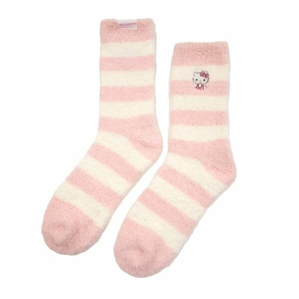 ストライプでかわいい「レディース　ソックス（ハローキティ）」（539円）