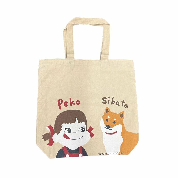 ファスナー付A4トート ペコちゃん×柴犬