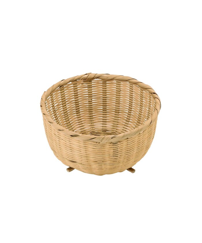 食材の水切り皿として便利な竹編みザル