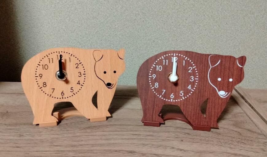 筆者撮影（セリア、置き時計 くま）