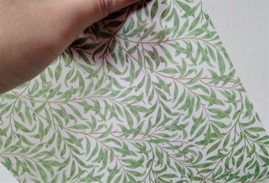 筆者撮影（セリア、デザインペーパー 15P ウィリアム・モリス）