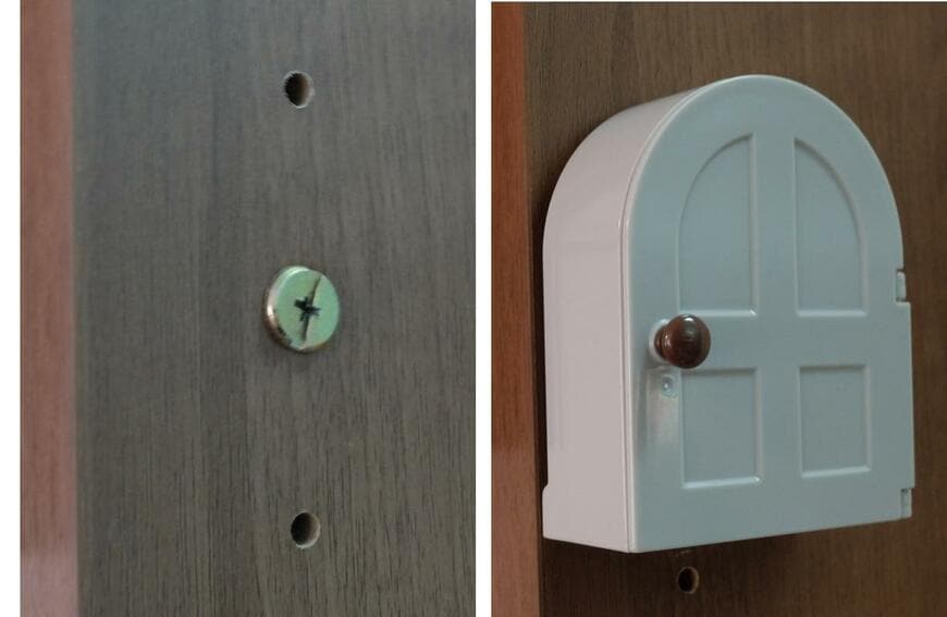 キャンドゥの「輪ゴムフック ドア型」