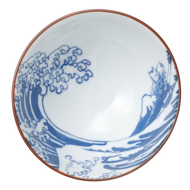 ニトリネット【デコホーム商品】飯椀(波乗り 唐子猫 中 cDI23)の画像