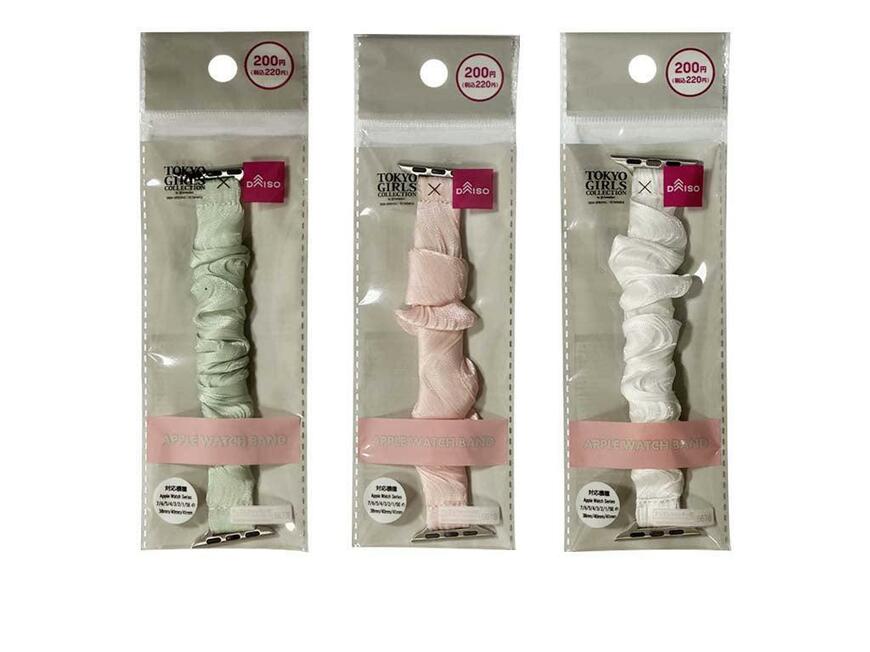 ダイソー、シュシュ風アップルウォッチバンド商品画像