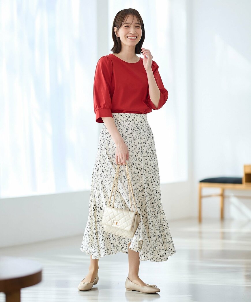 ハニーズ公式　ボリューム６分袖トップス