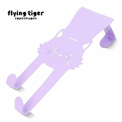 Flying Tiger Copenhagen、ドアハンガー(ネコ)・紫商品画像