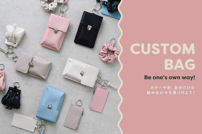 3COINS，カスタマイズできるスマホショルダーの商品イメージ画像