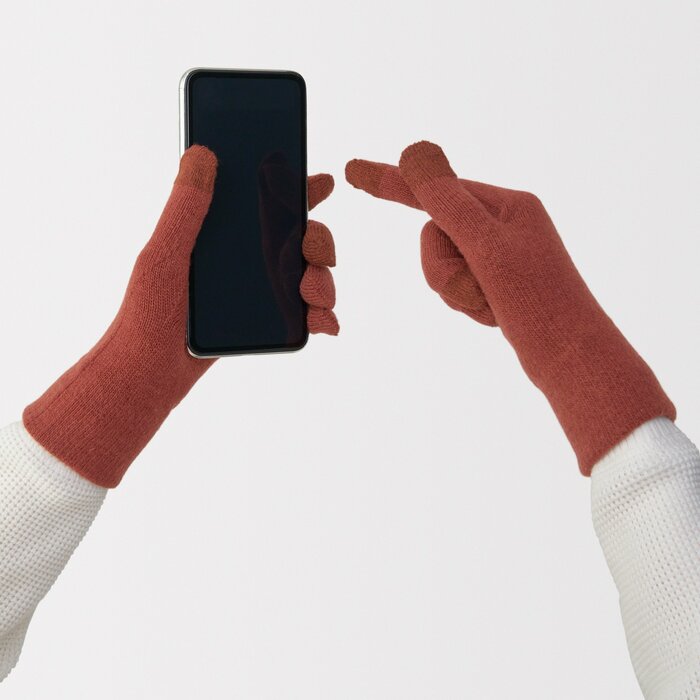 無印良品の「メリノウール混 裏起毛 タッチパネル手袋」