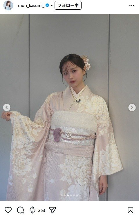 出所：森香澄のInstagram（＠mori_kasumi_） 参照日：2026年1月6日
