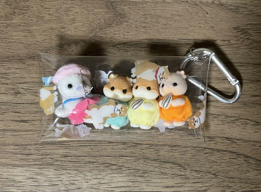 筆者撮影（セリア、犬柄 マルチケース カラビナ付き）