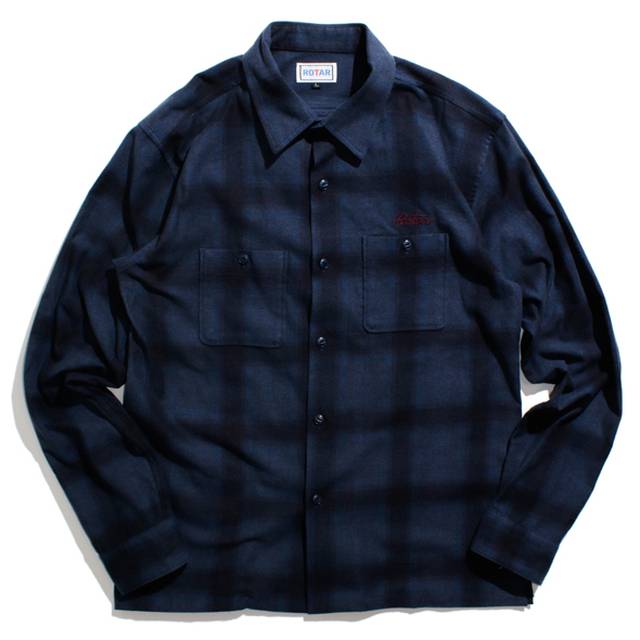 ROTAR - Flannel dark check work shirt ¥19,250（税込）