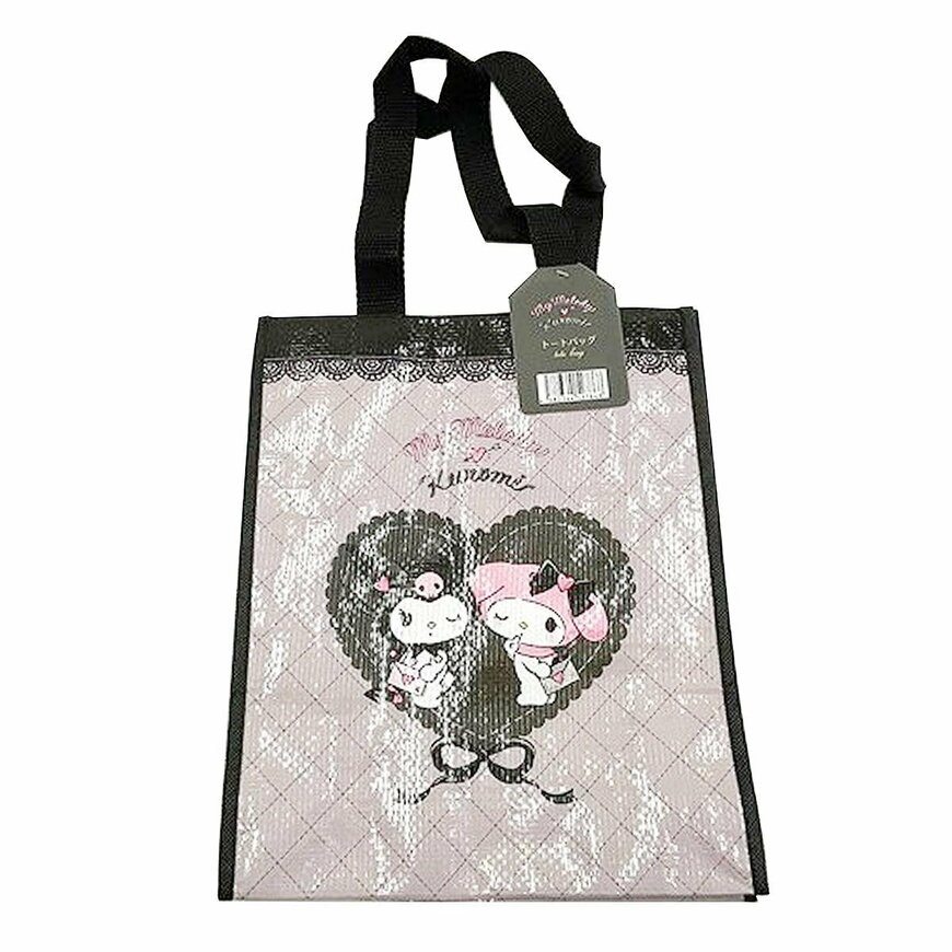 出所：ワッツ公式　マイメロクロミ　トートバッグタテ型ハートリボン